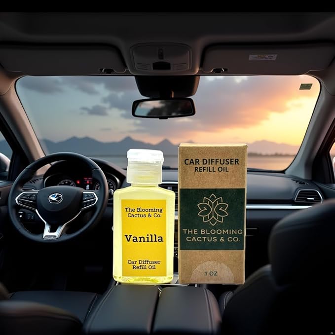 The Blooming Cactus & Co. - Car Diffuser Refill - Fragrance Oil Diffuser Refill - Reed Diffuser Refill 30 gr (Vanilla)