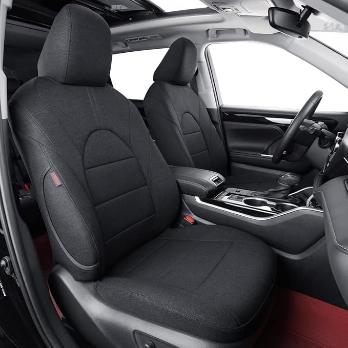 coverdream 4runner Car Seat Covers Full Set for 2025 2026 Toyota 4Runner 5 Seats Pickup Truck Seat Cushion,Fully Covered Breathable Polyester Seat Protector,Armrest Cover Included(Black)