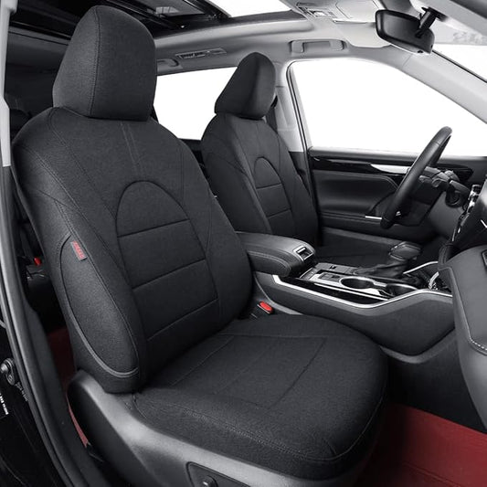 coverdream 4runner Car Seat Covers Full Set for 2025 2026 Toyota 4Runner 5 Seats Pickup Truck Seat Cushion,Fully Covered Breathable Polyester Seat Protector,Armrest Cover Included(Black)
