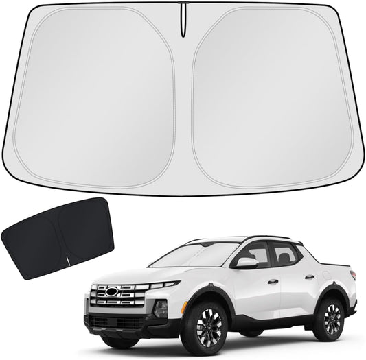 KUST Windshield Sun Shade for Hyundai Santa Cruz 2022 2023 2024 2025 2026 Window Sunshade Sun Visor Protector Foldable Blocks UV Rays Keep Car Cooler