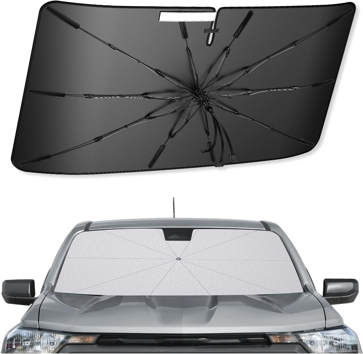 SXCY for 2023-2025 Chevy Colorado/Canyon Windshield Umbrella Sunshade [Easier Foldable] 2025 Colorado/Canyon Accessories 2025 Colorado Sunshade Umbrella for 2025 Colorado Windshield Sun Shade Umbrella
