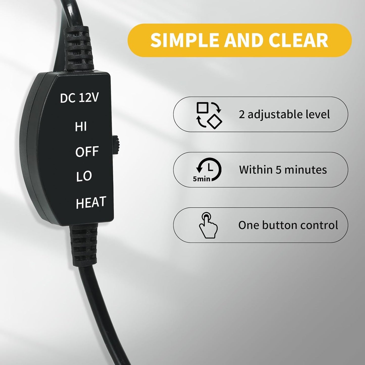 2 Pack Winter Seat Cushion - Portable Comfortable Fiber Seat Cover with Adjustable Buckle for Full Back and Seat (Black)