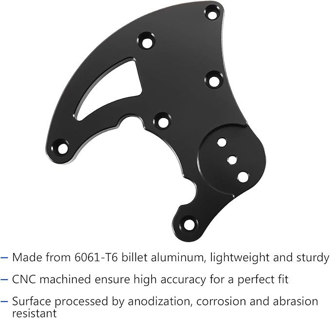 LS Swap R4 AC Compressor Bracket ,LS High Mount A/C Bracket Kit with Belt Tensioner Compatible for Chevrolet GMC SUV Truck Vortec Engines LS1 LS2 LS3 LS6