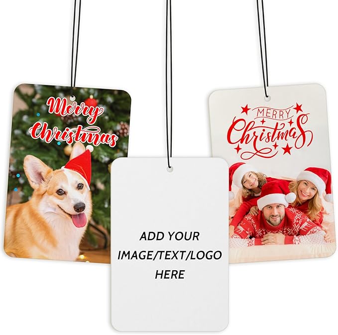 Custom Car Air Freshener with Picture Text - Personalized Car Air Freshener with Multiple Fragrances for Valentine's Day Birthday Gift Hanging Ornaments