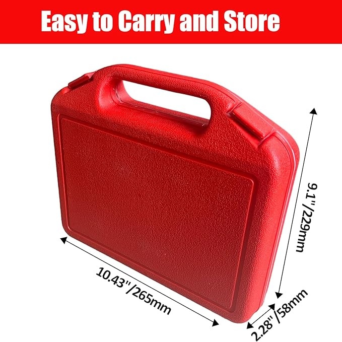 1/2 Inch Deep Drive Impact Socket Set,6-Point,SAE(3/8" to 1-1/4"),14 Pcs,Cr-Mo Steel,With a Storage Case