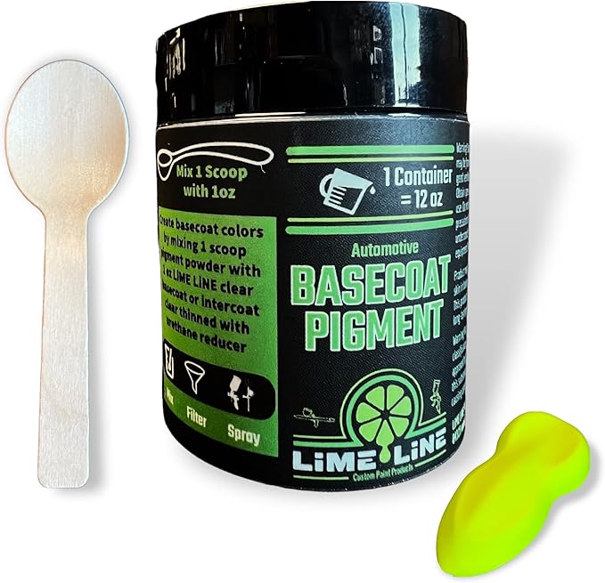 LiME LiNE Base Coat Maker Pigment Powder, Automotive Grade, Basecoat (Bright Yellow)