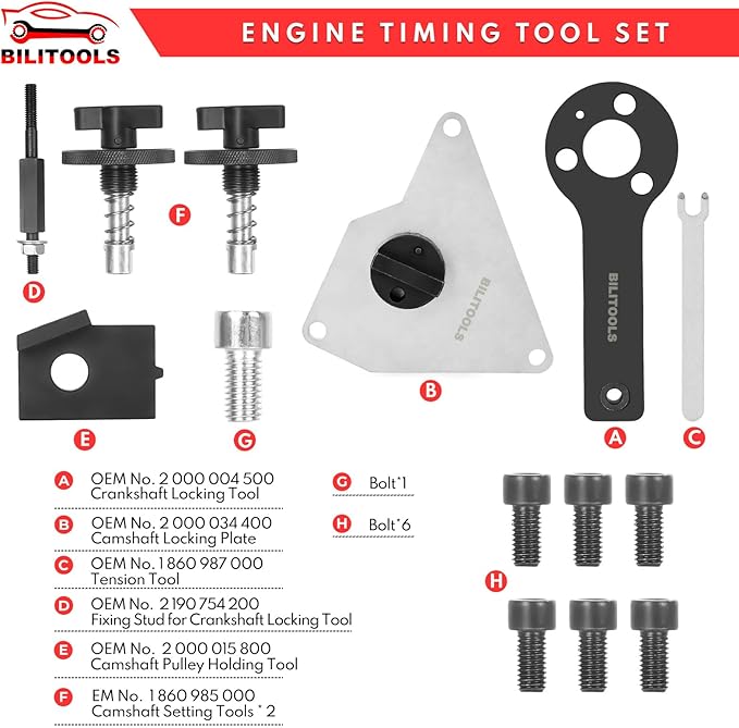 BILITOOLS MultiAir 1.4 Engine Timing Tool, Compatible with Alfa Romeo Chrysler Delta Dodge Dart Camshaft Crankshaft Locking Tool