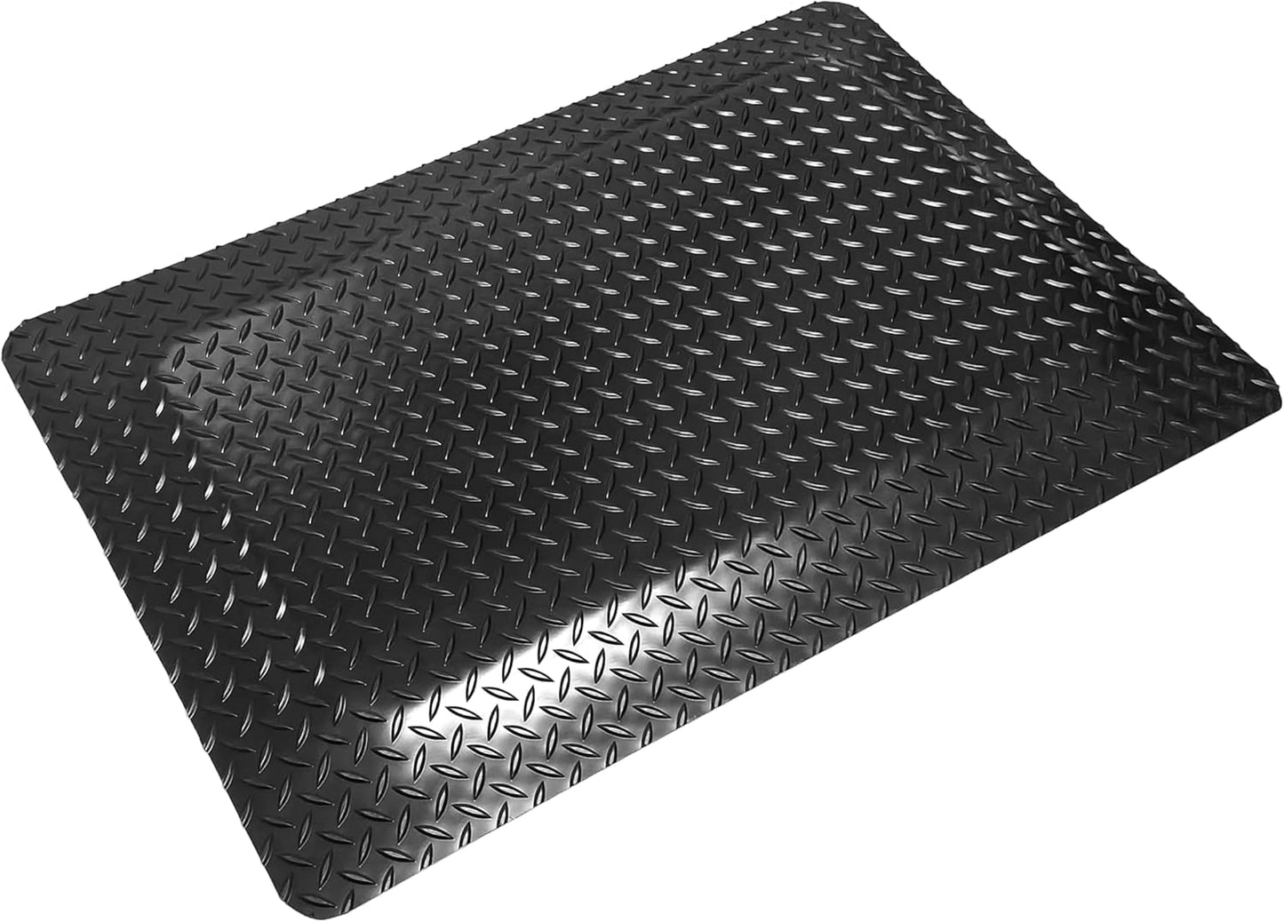 Rhino Mats, American Classic Diamond Anti-Fatigue Mats, Industrial Ergonomic Comfort Standing Mat for Work, Home, Garage, Office, Kitchen or Anywhere (Black 1" Thick, 4 FT. x 15 FT.)