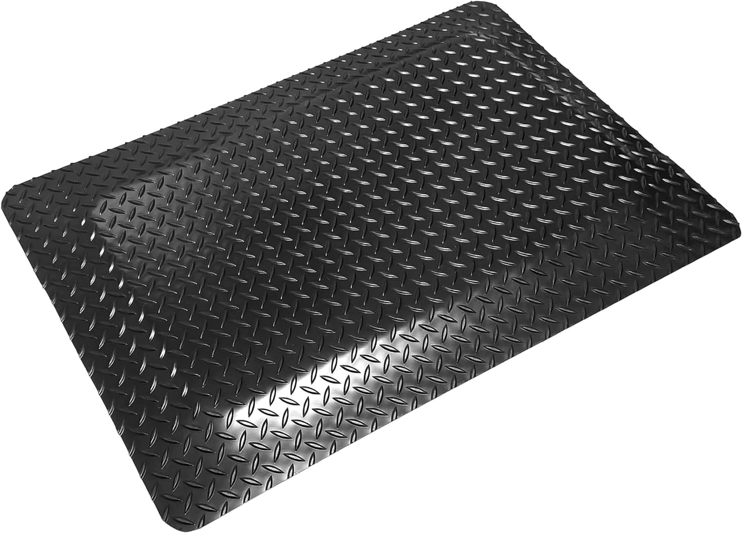 Rhino Mats, American Classic Diamond Anti-Fatigue Mats, Industrial Ergonomic Comfort Standing Mat for Work, Home, Garage, Office, Kitchen or Anywhere (Black 9/16" Thick, 3 FT. x 9 FT.)