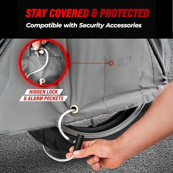 Badass Moto Ultimate Large Adventure Motorcycle Cover Waterproof Outdoor Adjusts to Top Case Motorcycle Sun Cover For Honda Africa, V-Strom 1050 ADV, Fits BMW R 1250 GS, KTM 1290 Super, HD Pan America