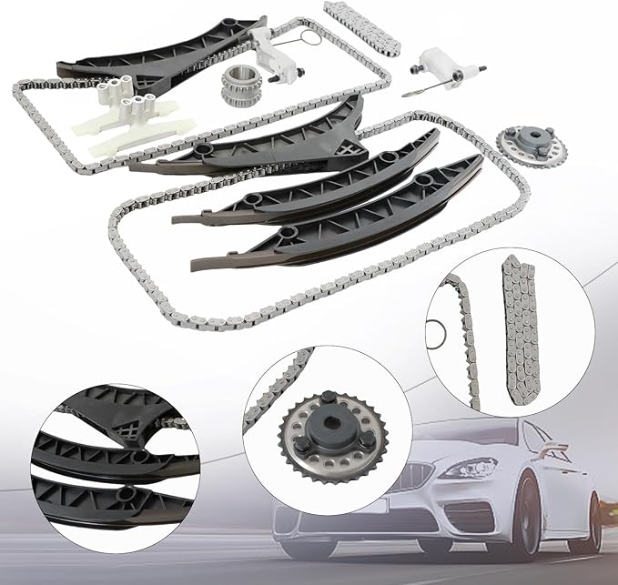 11317567500 Timing Chain Kit Camshaft Sprocket Fits for 550 650 750 X5 X6 ALPINA B7 N63B V8 Engine Timing Chain Parts Repalce OE 11317567503S1 11317567500S1 11147574373 11317567503