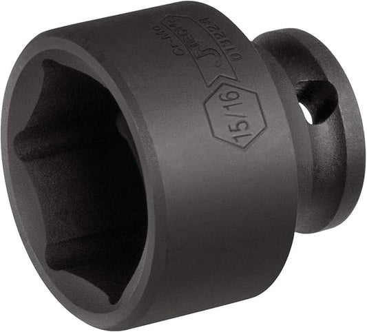 Jetech 3/8 Inch Drive 15/16 Inch Standard Impact Socket, Made with Chrome Molybdenum Alloy Steel, Heat Treated, 6-Point Design, SAE