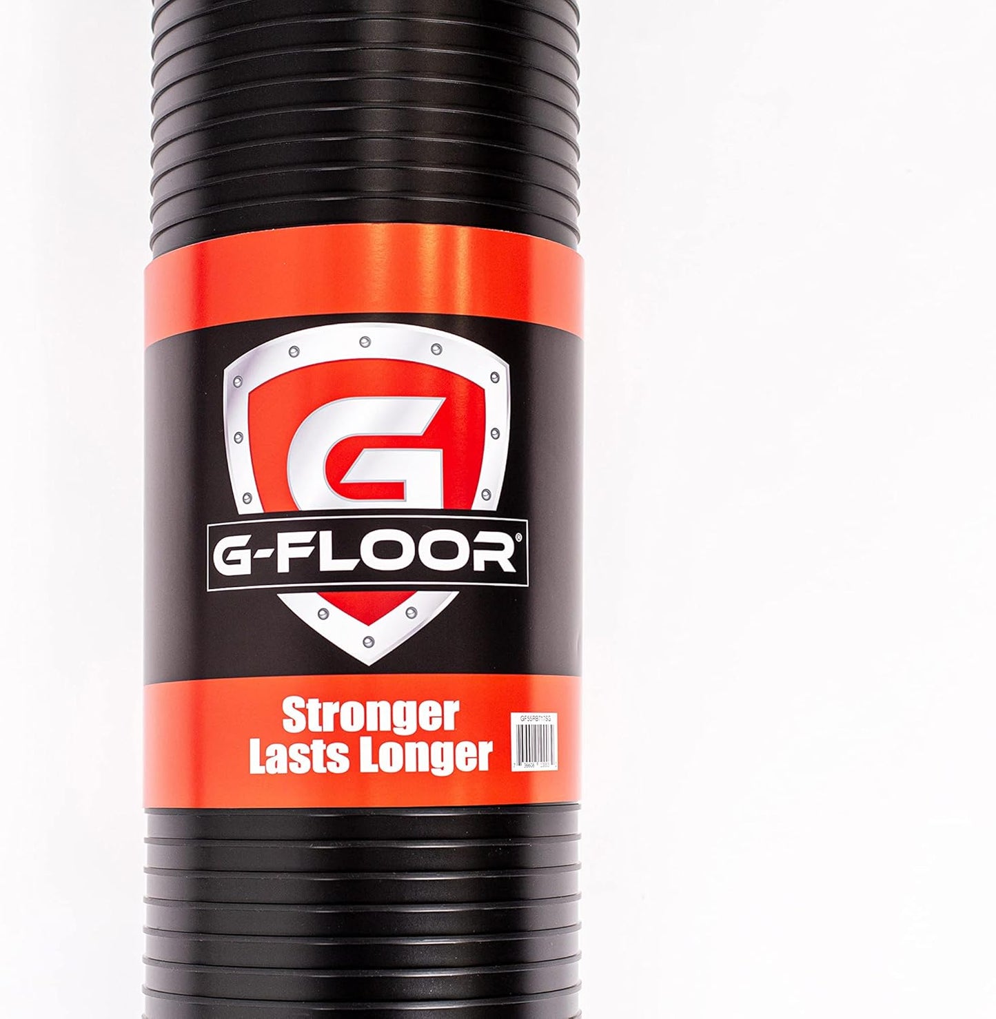 G-Floor Garage Flooring 5' x 10' Midnight Black Ribbed Channel Vinyl Protector Mat - Industrial Strength for Home or Commercial Use