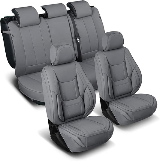 Coverland Custom Fit Car Seat Covers for Truck Compatible with [GWM Cannon L, Ute Cannon-X, 4x4, Ridgeline] Premium Waterproof Non-Slip Interior Seat Protector [Full Set Dark Gray - Size Chart X128]