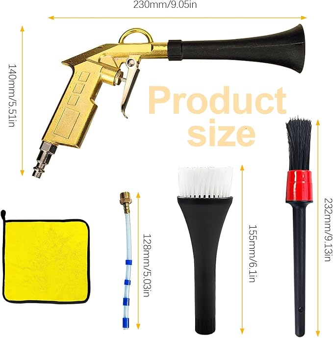 Air Compressor for Car Detailing Detailing Tool, High Pressure Air Gun Dry Cleaning Tool Kit, Air Gun, Car Clean Gun, Cleaning Gun, for Car Dry Cleaning