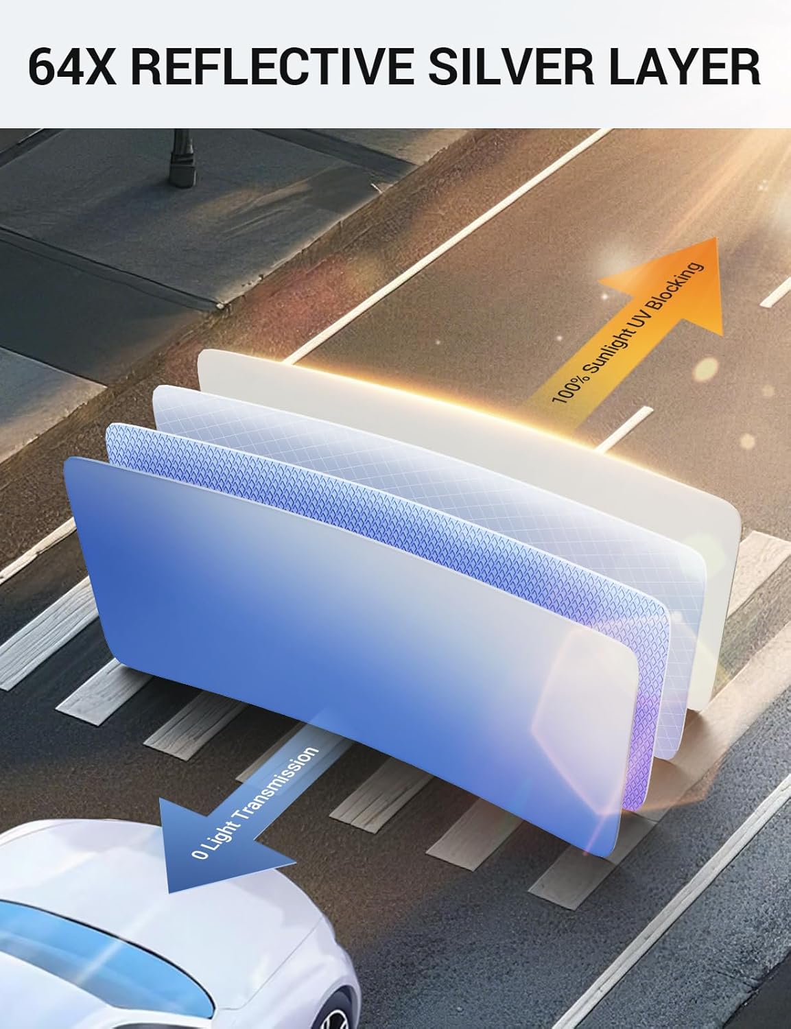 Proadsy for 2016-2023 Toyota Tacoma 2Dr 4Dr Pickup Windshield Sun Shade 4-Layer Foldable Front Sunshade Protector Sun Visor Blocks UV Rays Keep Car Cooler