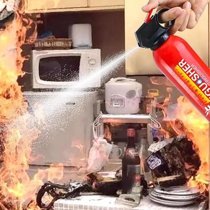 Fire Extinguisher for Home, 3Pack Car Fire Extinguisher with Mount, 4 in 1 Portable Kitchen Fire Extinguisher for A, B, C, K Category, 620ml Water-Based Fire Extinguisher for Truck Boat Home Office