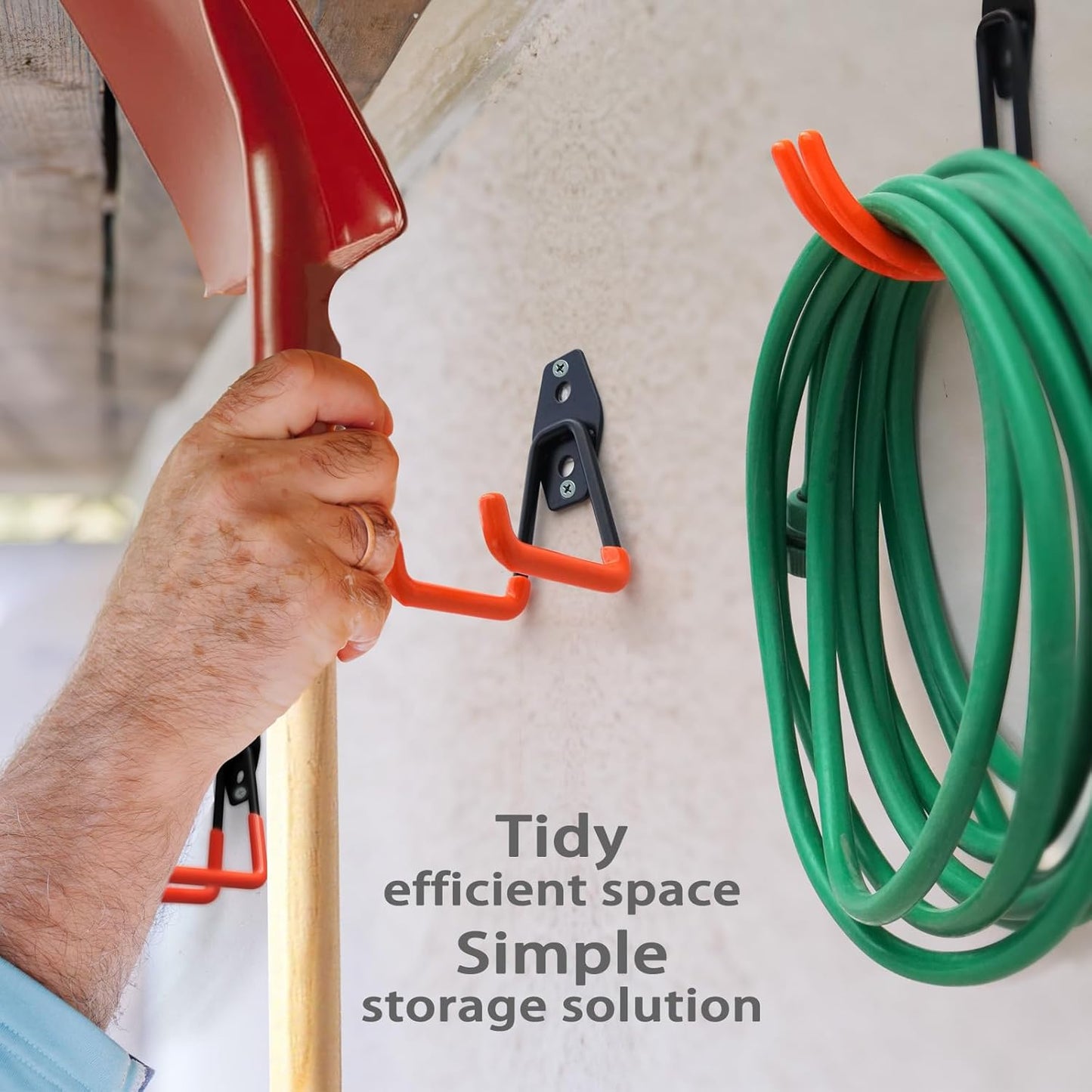 32 Pack Garage Hooks with Anti-Slip Coating Heavy Duty Wall Mount Hooks for Garage Storage and Hanging Hoses Bike Garden Tools Ropes etc