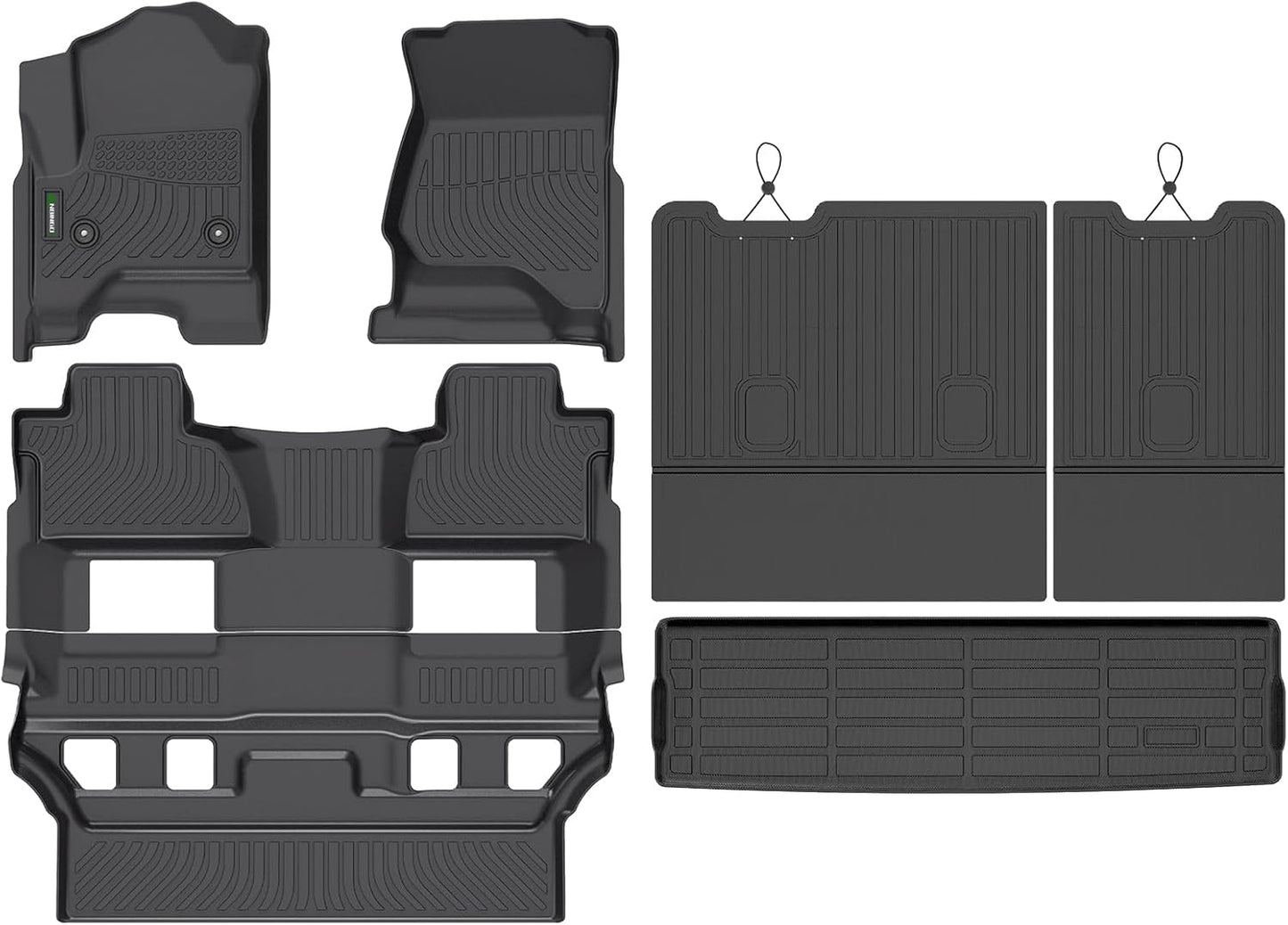 ANBINGO®Floor Mats Fit for Chevy Tahoe/GMC Yukon 2015-2020(Bucket Seat / 7 Seat)(Not for XL)&Cargo Liners&Seatback All Weather Mats for Tahoe TPE Car Rugs for Yukon Rubber Trunk Carpet for Tahoe