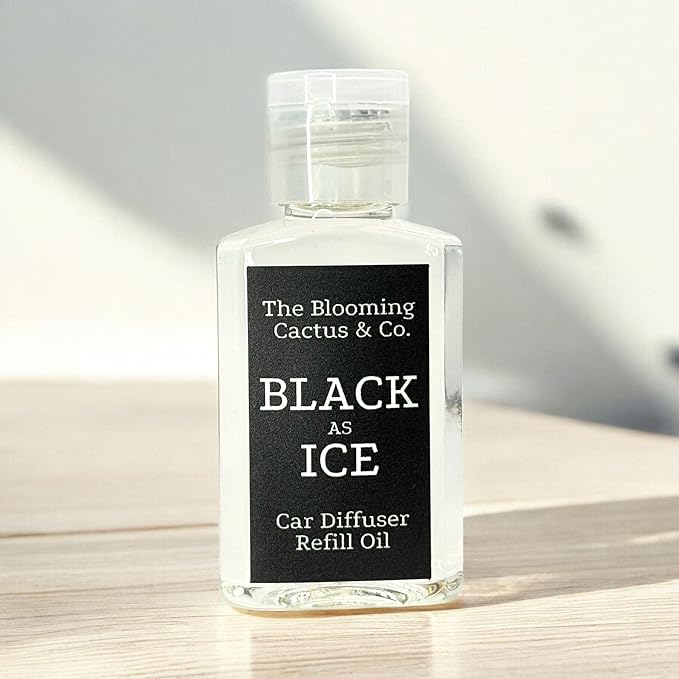The Blooming Cactus & Co. - Car Diffuser Refill - Fragrance Oil Diffuser Refill - Reed Diffuser Refill 30 gr (Black Ice (Type))