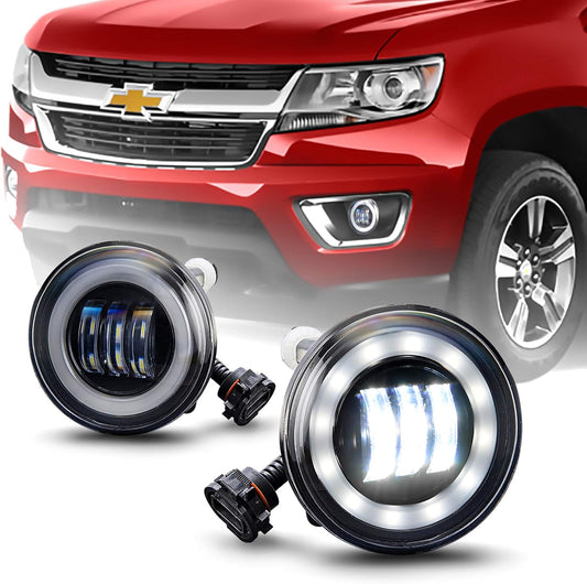Tecoom LED Fog Lights Compatible with Chevy Colorado Silverado Camaro Tahoe/Suburban Avalanche/Ford Escape Mustang, Bumper Fog Lamps [Only Fit Model with 2 Same Fog light]