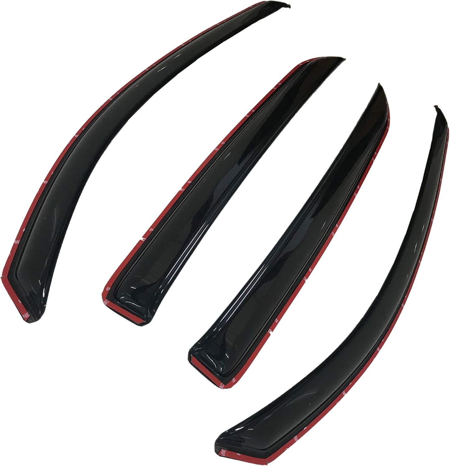 4pcs Original In Channel Style Rain Guards Durable Side Window Wind Deflectors Dark Smoke Vent Window Visors Compatible With 2016-2023 Tacoma Crew Double Cab