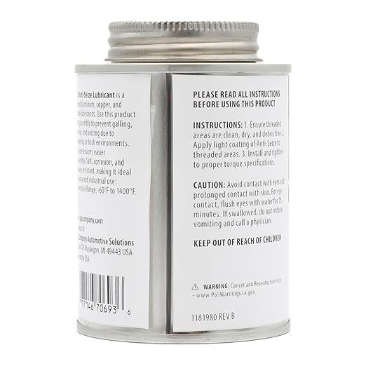 AGS Automotive Solutions Brush Top Can Thread-Magic Anti-Seize Lubricant for Bolts and Screws, 8 Ounces