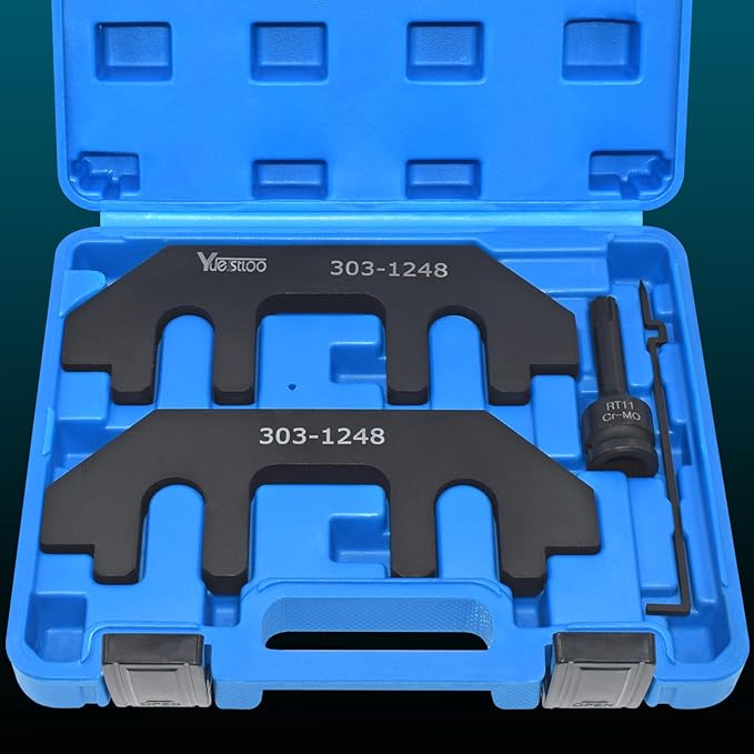 Camshaft Holding Tool Kit with Tension Tool, Timing Alignment Holder Tool Compatible with Ford 3.5L & 3.7L 4V Engines, 3.5 EcoBoost, Replace 303-1248 303-1530 RT11, with Case and Gloves