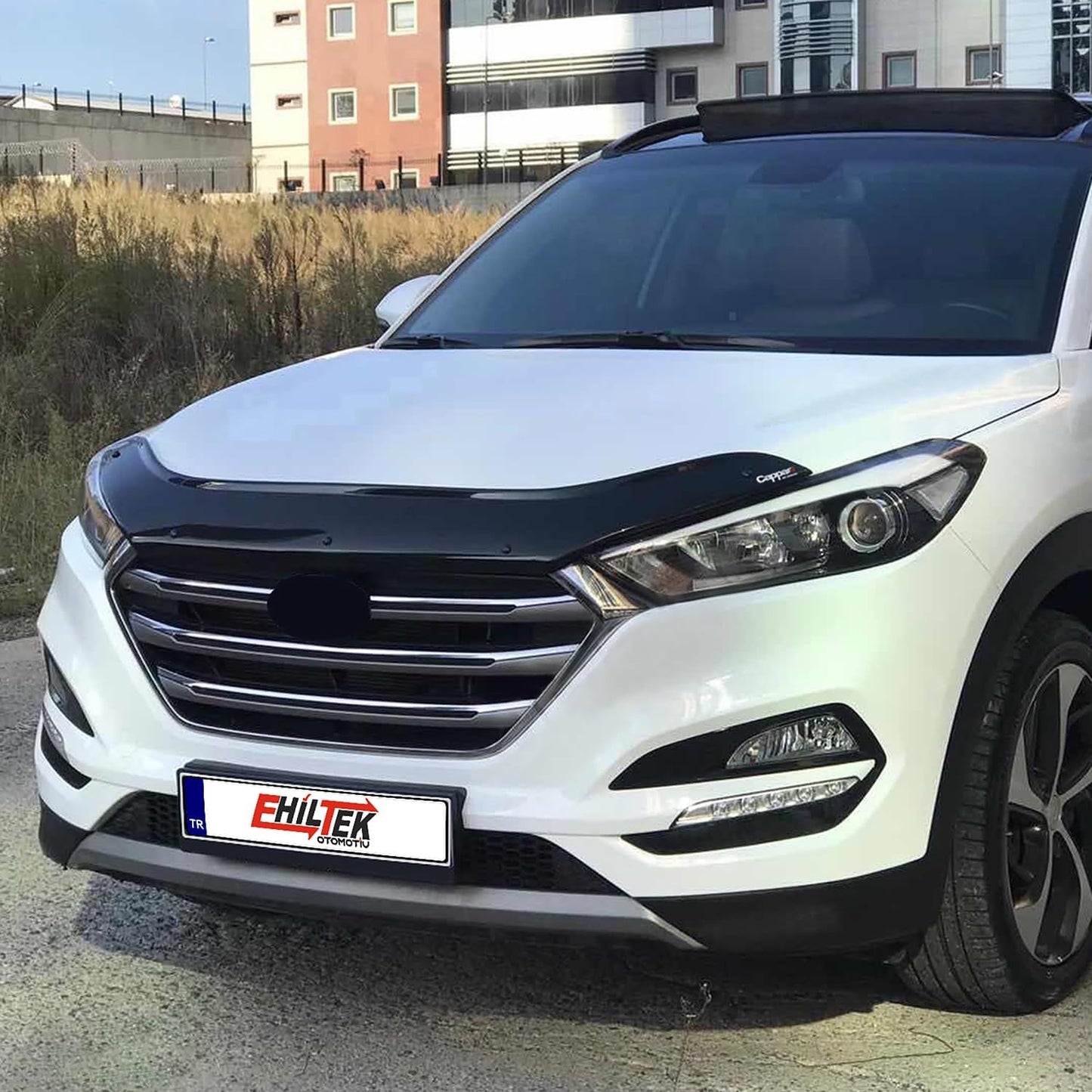 Hood Deflector Guard Fits Hyundai Tucson 2016-2020 | Bug & Bonnet Shields, Protects from Particles & Bug, All Weather - Durable - Easy Assembly Without Drill