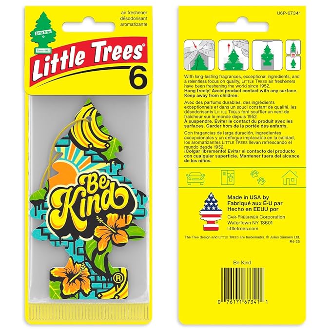 LITTLE TREES Car Air Freshener | Hanging Tree Provides Long Lasting Scent for Auto and Home | Be Kind, 24 Air Fresheners