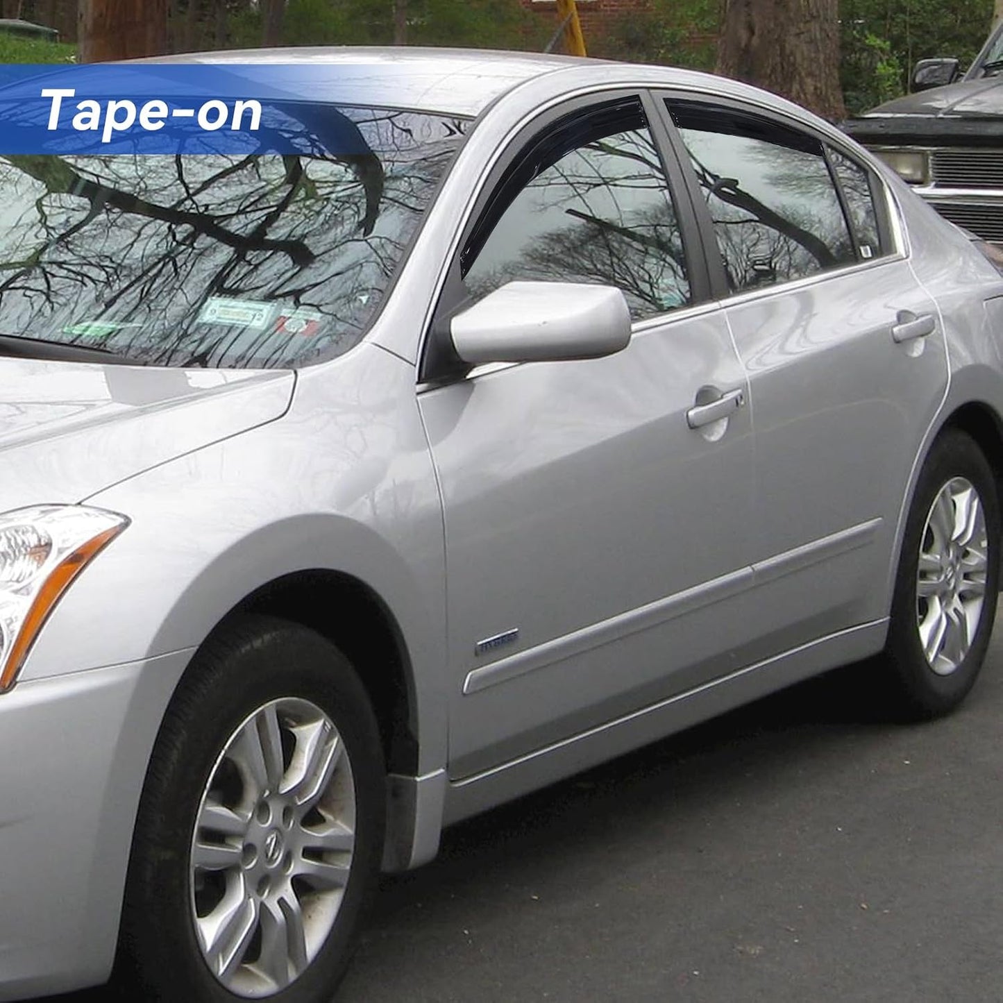 Window Visors Rain Guards Shield for 2007-2012 Nissan Altima, Out-Channel Window Vent Wind Deflectors Visors Shades for 07-12 Altima