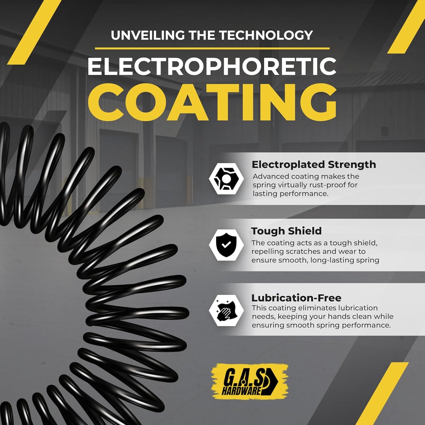 Garage Door Torsion Spring 234x1.75x29 Includes 1” Steel Bearing, Non-Slip Gloves, and Winding Bars for Left Side of Garage Door Precision E-Coating 5-Year Warranty Min. 30,000 Cycles (Red Cone)