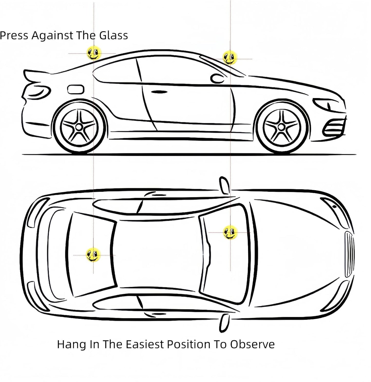 Shudyear Parking Lot Parking Assist Ball Guidance System, Parking Indicator, Parking Assist Ball, Parking Assist Kit, Parking Lot Jam, Perfect Garage Parking Indicator Light (Eye*2)