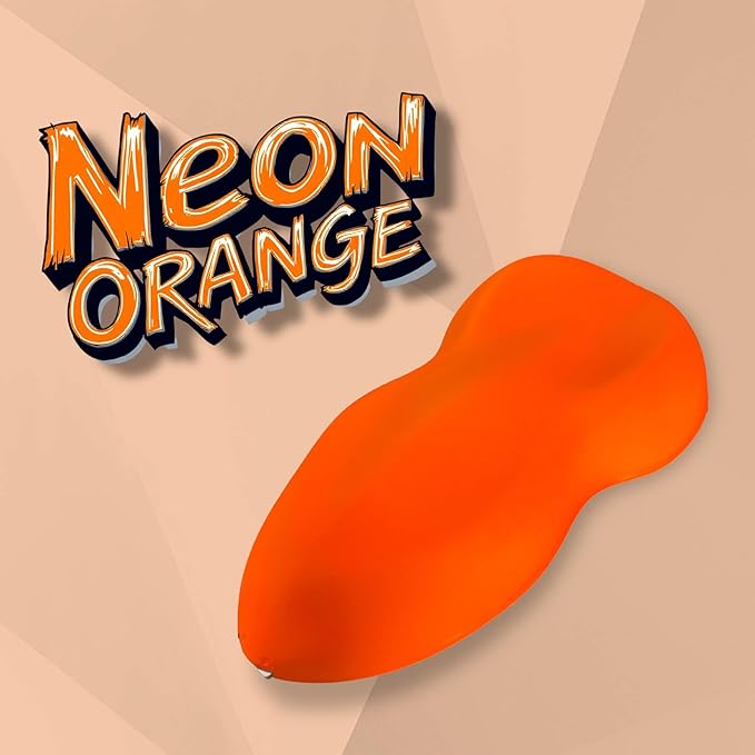 LiME LiNE Automotive Neon Basecoat Paint - Custom Paint for Cars, Trucks and Motorcycles Mix 1:1 with Urethane Reducer (Neon Orange, 1 Quart)