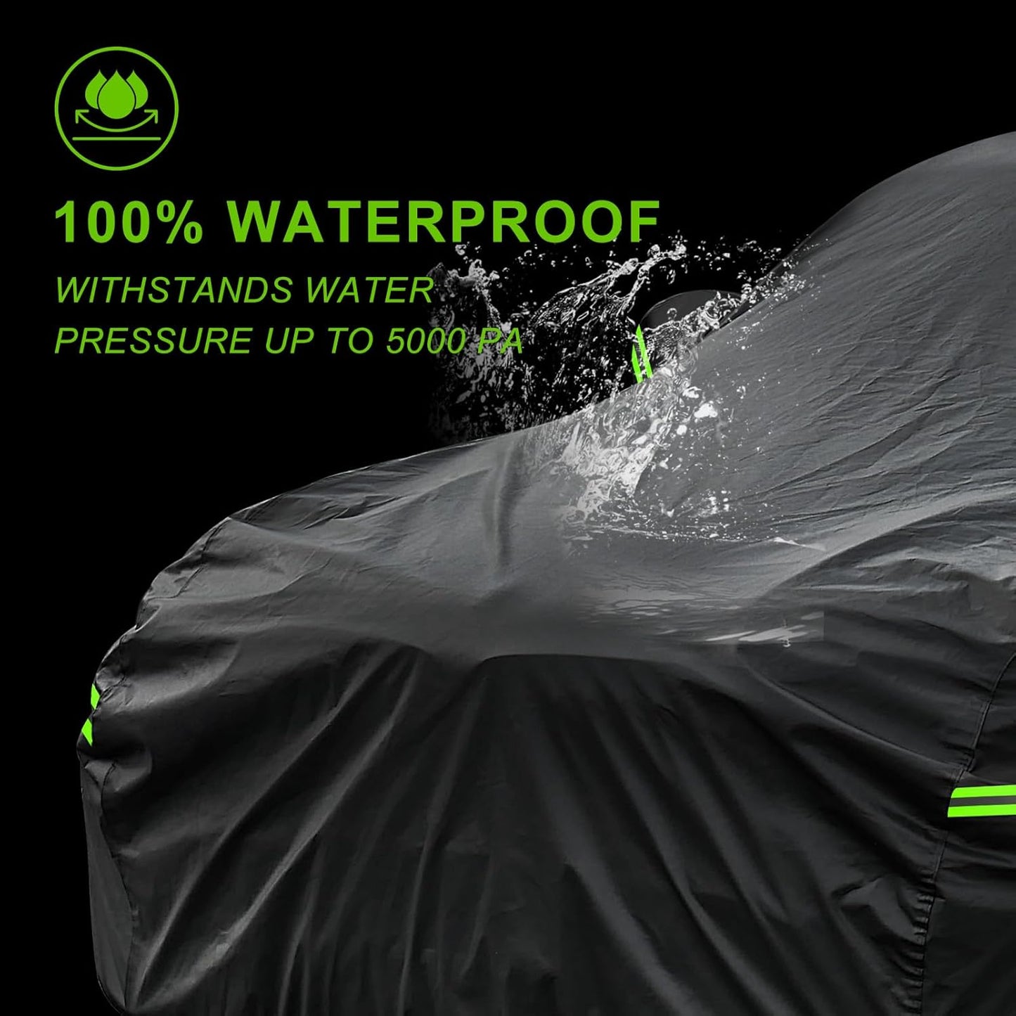 KouKou Car Cover Waterproof All Weather, 7 Layers Outdoor Car Covers for Automobiles with Zipper, Universal Fit Hatchback Subaru Impreza,Mazda 3,VW Golf, BMW X2, ect. (Length to164-178 inch)