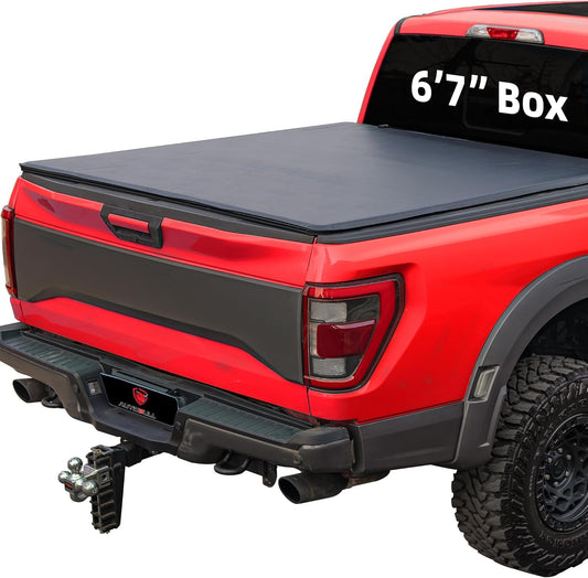 Soft Roll-up tonneau Cover Compatible with 2022-2025 Toyota Tundra 6.5ft Bed, PVC Top Alloy Steel Structure