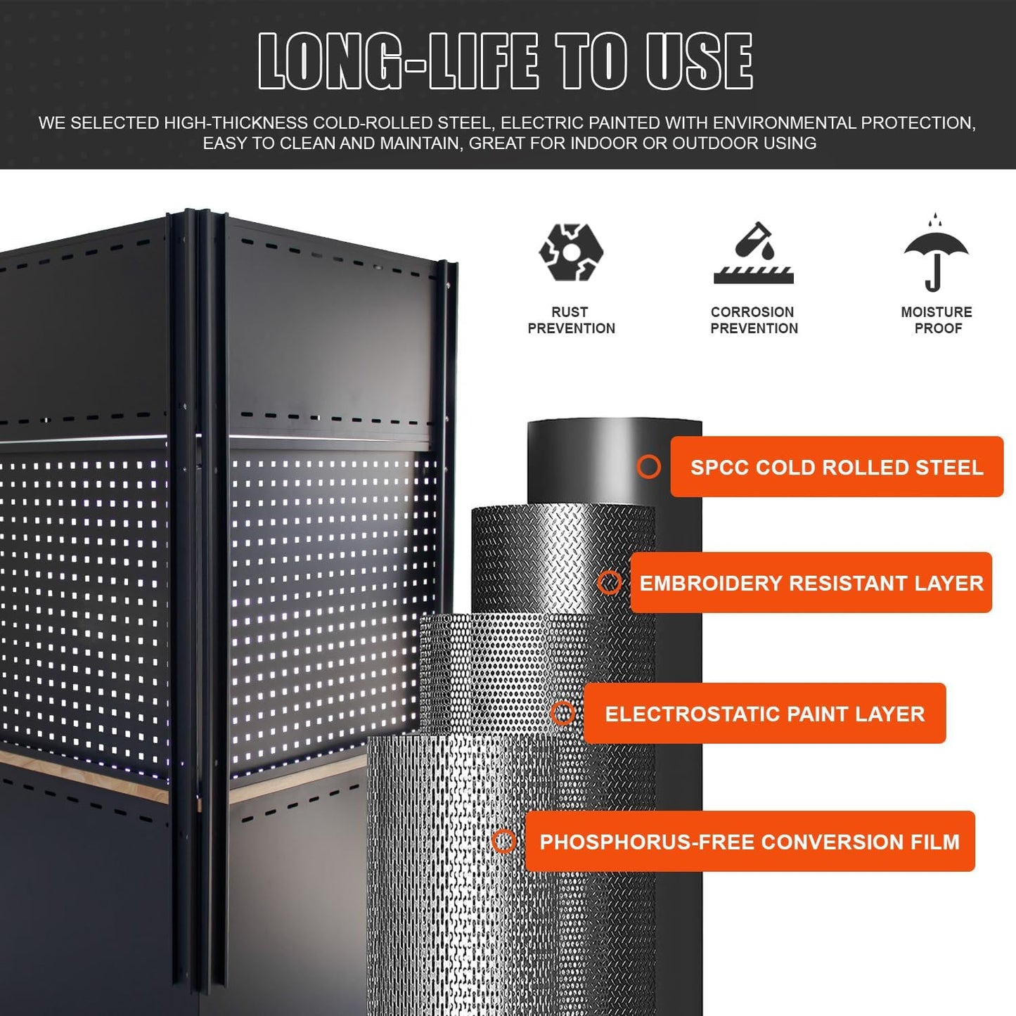 Garage Storage Cabinet System Corner Workshop Set 10-Pcs Garage Cabinets and Storage System for Tool Organization