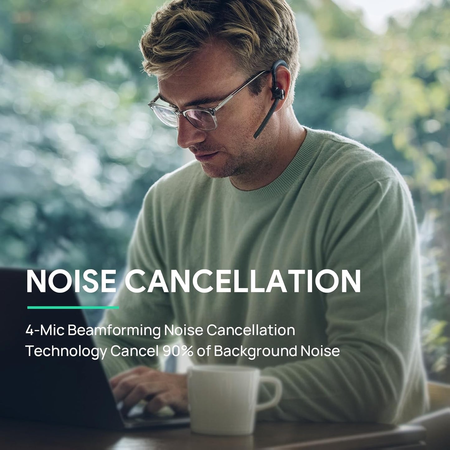 Yealink BH71 Bluetooth Headset Workstation, Office Wireless Headset with Noise Canceling Mic, Speakerphone, Wireless Charging Pad, Charging Case, Connect to Desk Phone, PC, Work with Teams Zoom