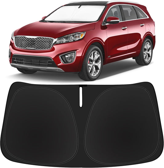 Sun Shade for Sorento Windshield Sunshades for 2016-2019-2020 Kia Sorento SUV Windshield Cover Front Window Shields 240T Silver Coating Protector Sun Visor Blocks UV Rays Heat Car Accessories