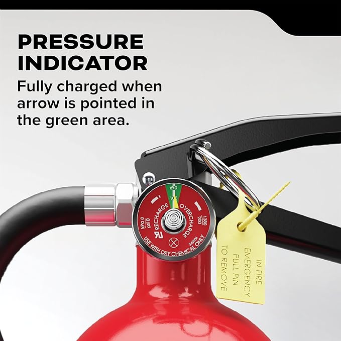 Kidde Commercial-Grade Fire Extinguisher for Office, Schools, Rechargeable, 2A10BC