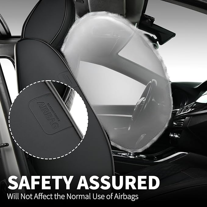 FLORICH Car Seat Covers Full Set, Automotive Seat Covers, Black Car Seat Cover, Waterproof Seat Protectors Universal fit for Car Truck Van SUV - Black