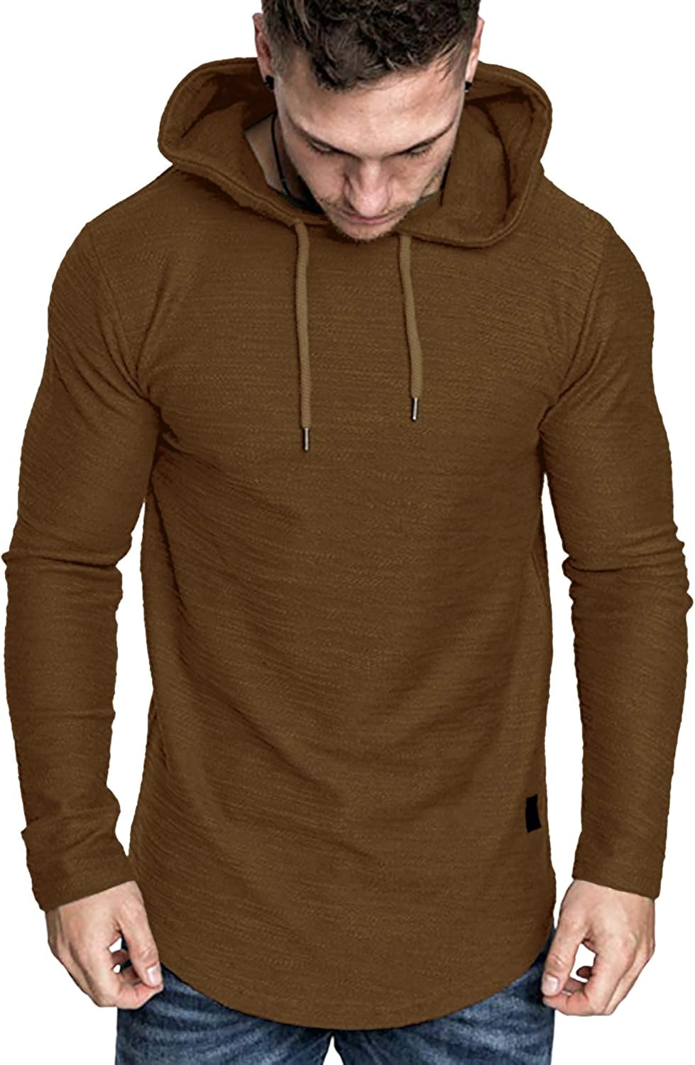 Lexiart Mens Fashion Athletic Hoodies Sport Sweatshirt Solid Color Fleece Pullover