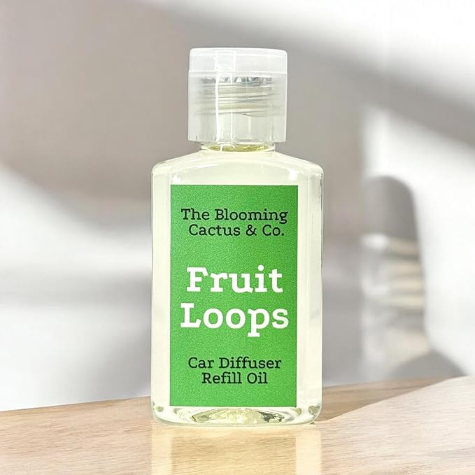 The Blooming Cactus & Co. - Car Diffuser Refill - Fragrance Oil Diffuser Refill - Reed Diffuser Refill 30 gr (Fruit Loops)