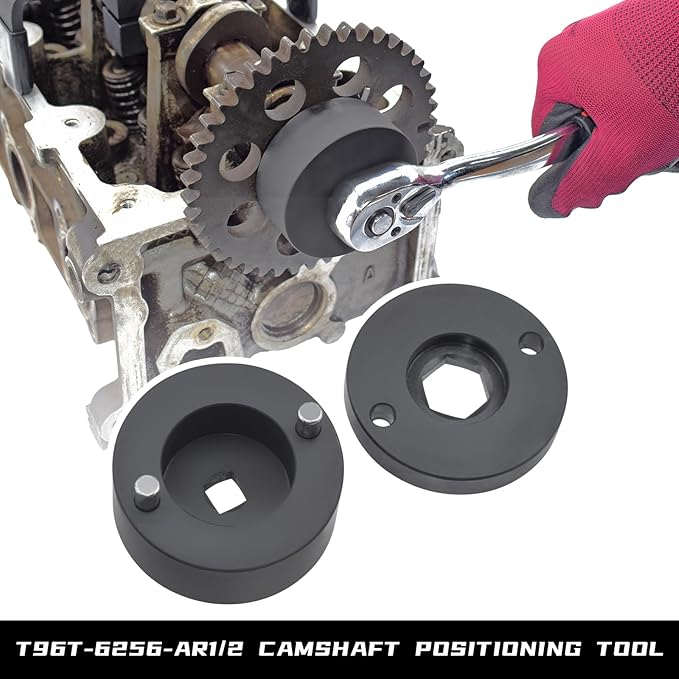 Engine Timing Tool Kit Compatible with Ford 4.6L 5.4L 6.8L 2-Valve and 4-Valve Engine with Valve Spring Compressor Tool, 6 Pcs Camshaft Holding Tool, Crankshaft Camshaft Positioning Tool, 303-557 6477