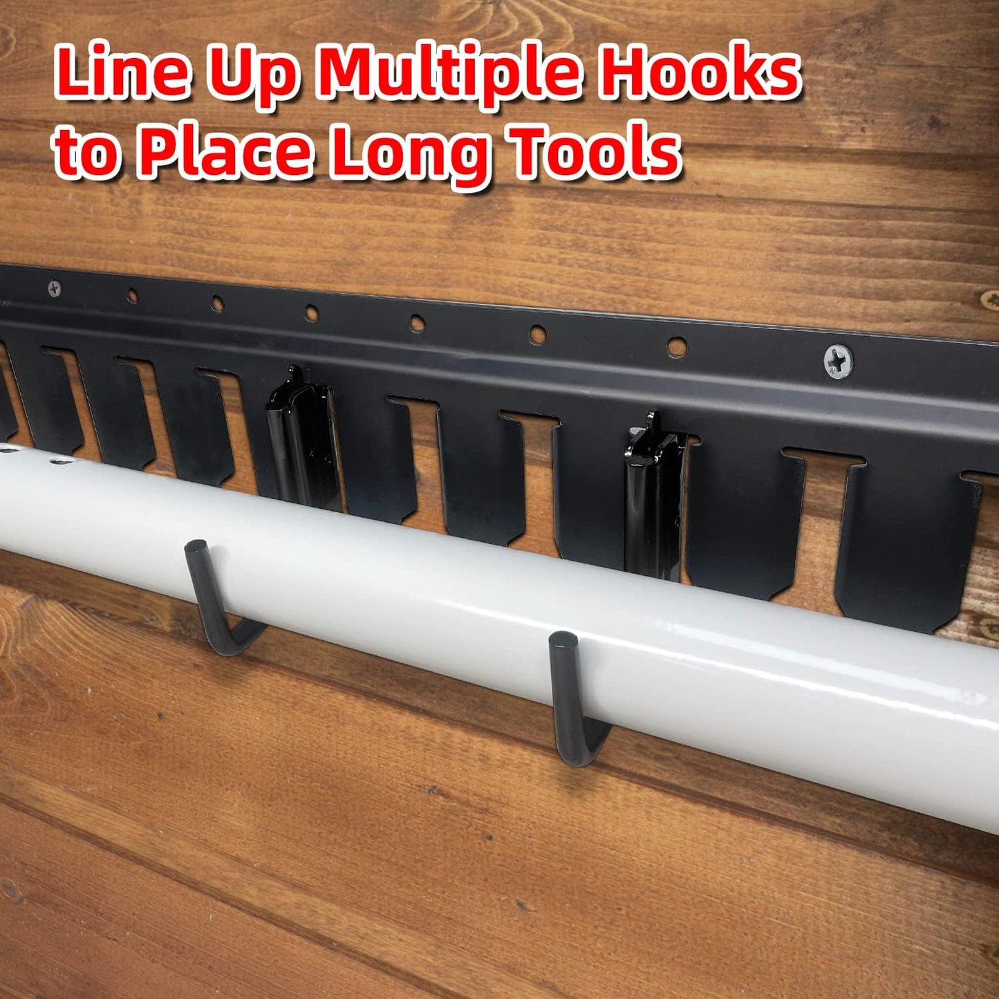 6PCS E Track J Hooks Heavy Duty E Track X Track Steel Hanger, Spring Fitting E Track Accessories for Enclosed Trailer, Cargo Van,Semi-Trucks Trailer,Black