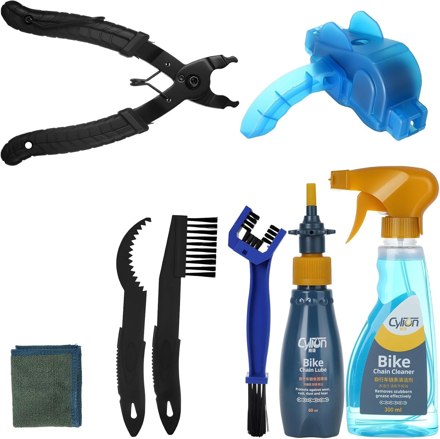 Bike Cleaning Kit including chain cleaner,chain brush,maintenance tool,chain lube,chain degreaser