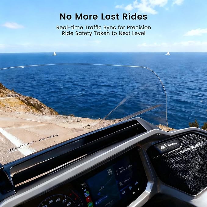 ZOACHl USB-C Motorcycle CarPlay Bluetooth 5.4 Headset Adapter with Passthrough Charging Port