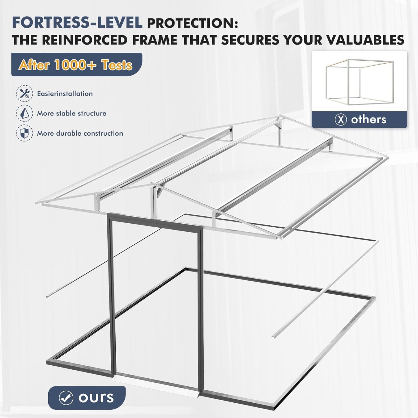 Metal Shed 8x10x6 FT - Steel Tool Storage with Sliding Door and Air Vents - Outdoor Bike Shed for Garden, Backyard, Patio - Utility Storage Solution