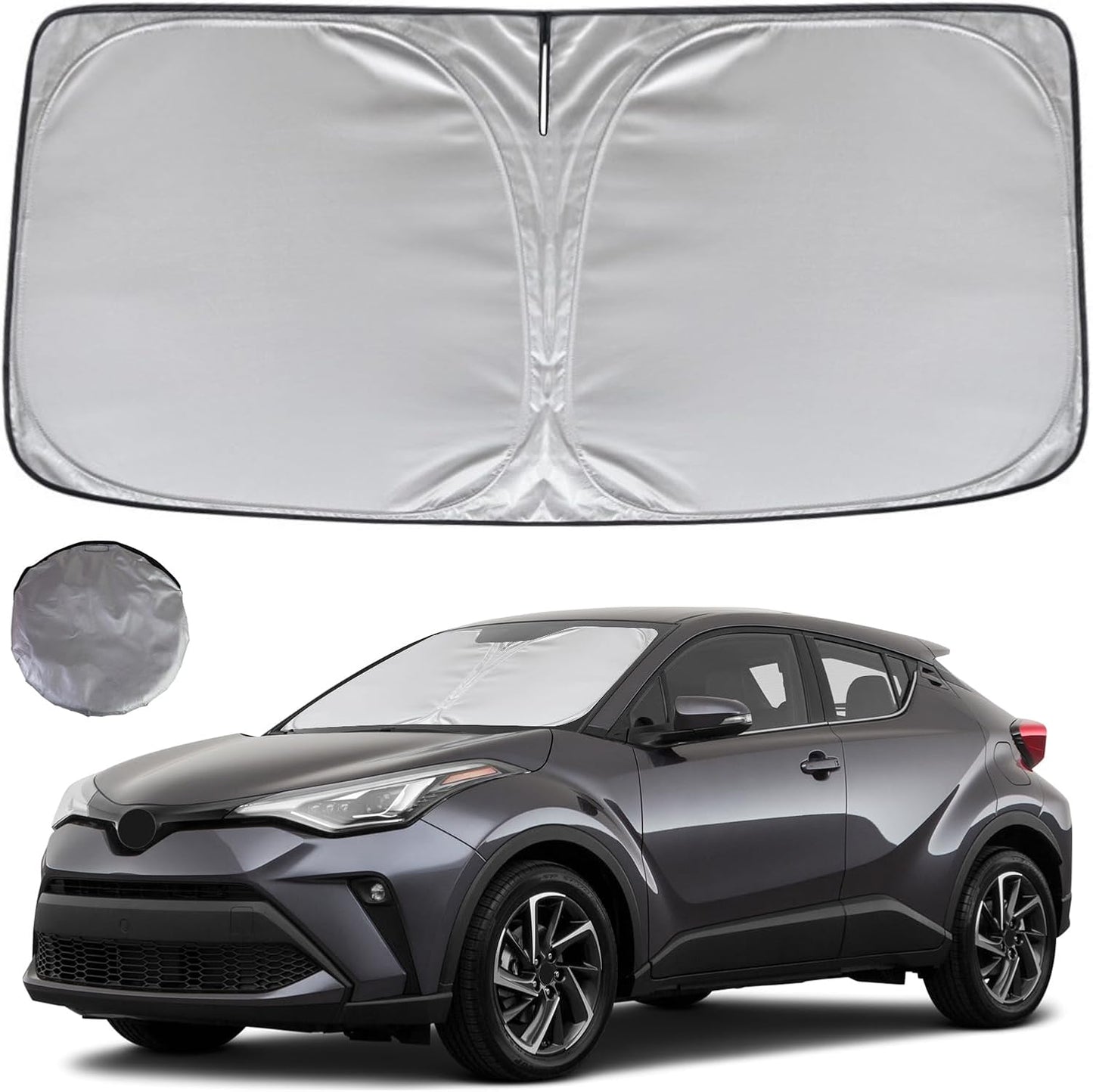 KAYZT Windshield Sun Shade for 2018-2023 Toyota CHR CH-R SUV Foldable Sunshade Front Window Custom Fit Car Accessories
