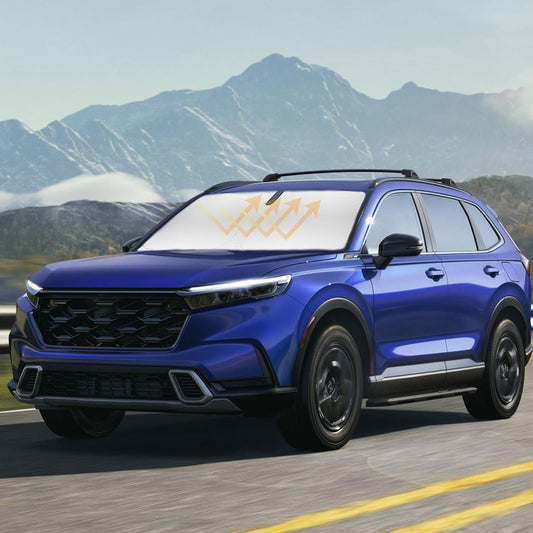 Sunshade for CRV Windshield Sun Shade for 2023-2024 2025 CRV C-RV SUV, LX, EX, EX-L, Sport Hybrid, Touring for Honda Front Window Sun Visor Protector Cover for Windshield Blocks UV Rays